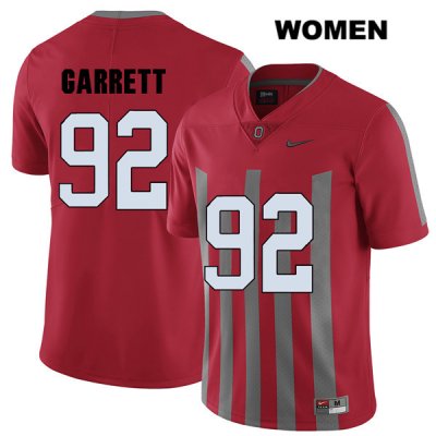 Women's NCAA Ohio State Buckeyes Haskell Garrett #92 College Stitched Elite Authentic Nike Red Football Jersey KM20E48IJ